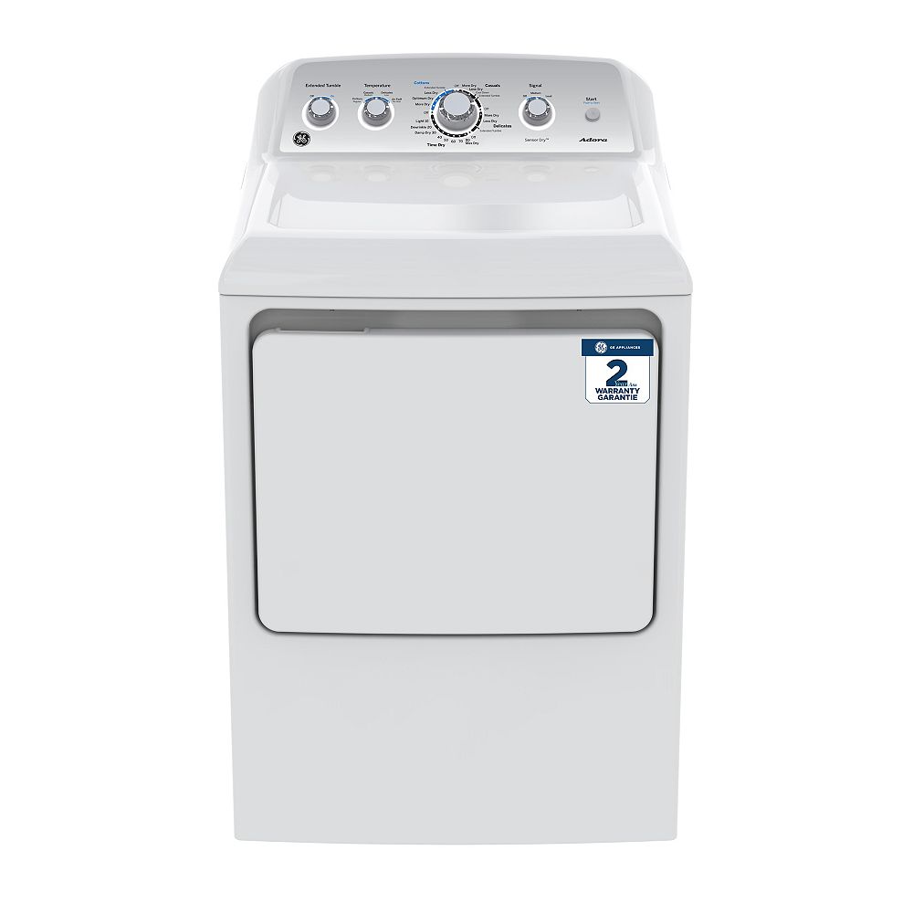 GE Adora 7.4 Cu. Ft. Front Load Electric Dryer in White | The Home ...