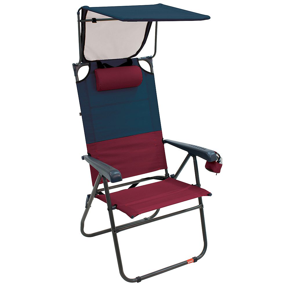 gear hiboy aluminum canopy chair  charcoaloxblood