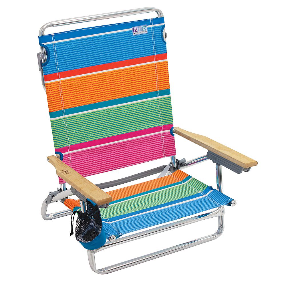 Rio Brands Rio Beach Classic 5-position Lay-flat Beach Chair - Stripe 