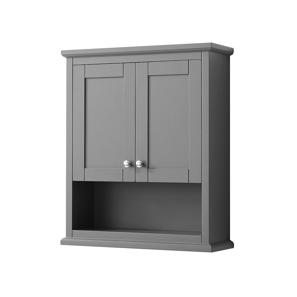 Bathroom Wall Cabinets Wyndham Collection Avery Wall-Mounted Bathroom Storage Cabinet in Dark Gray  | The Home Depot Canada