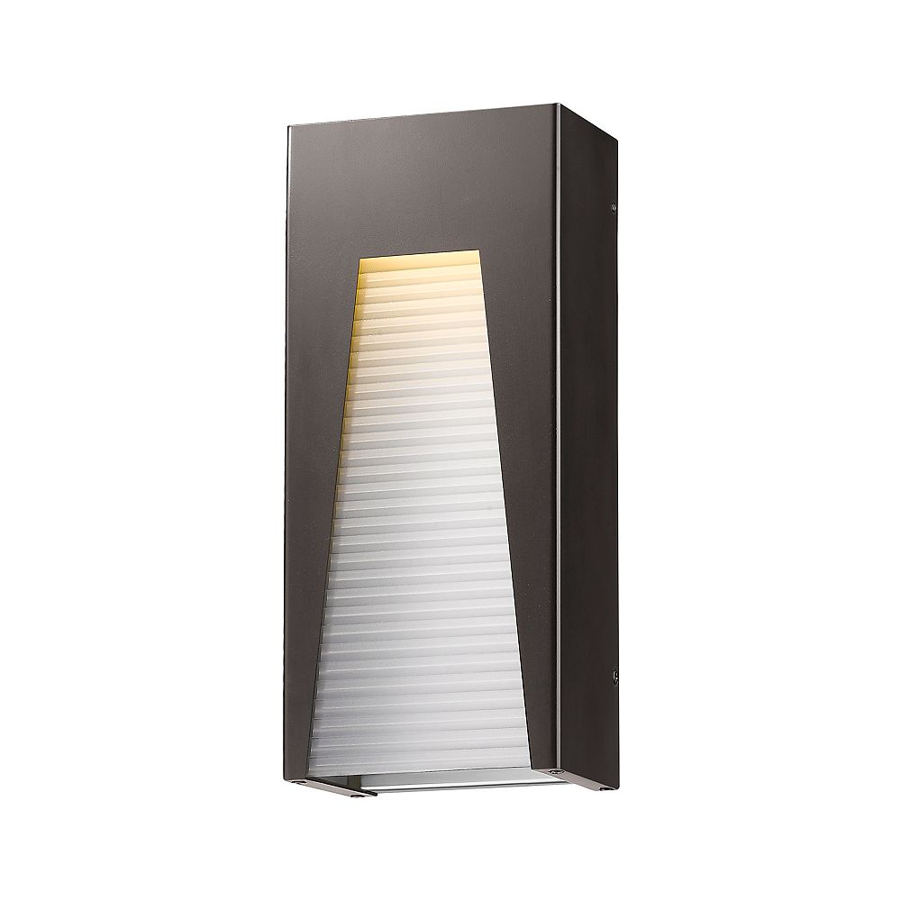 Filament Design 1Light Bronze Silver Outdoor LED Wall Sconce with