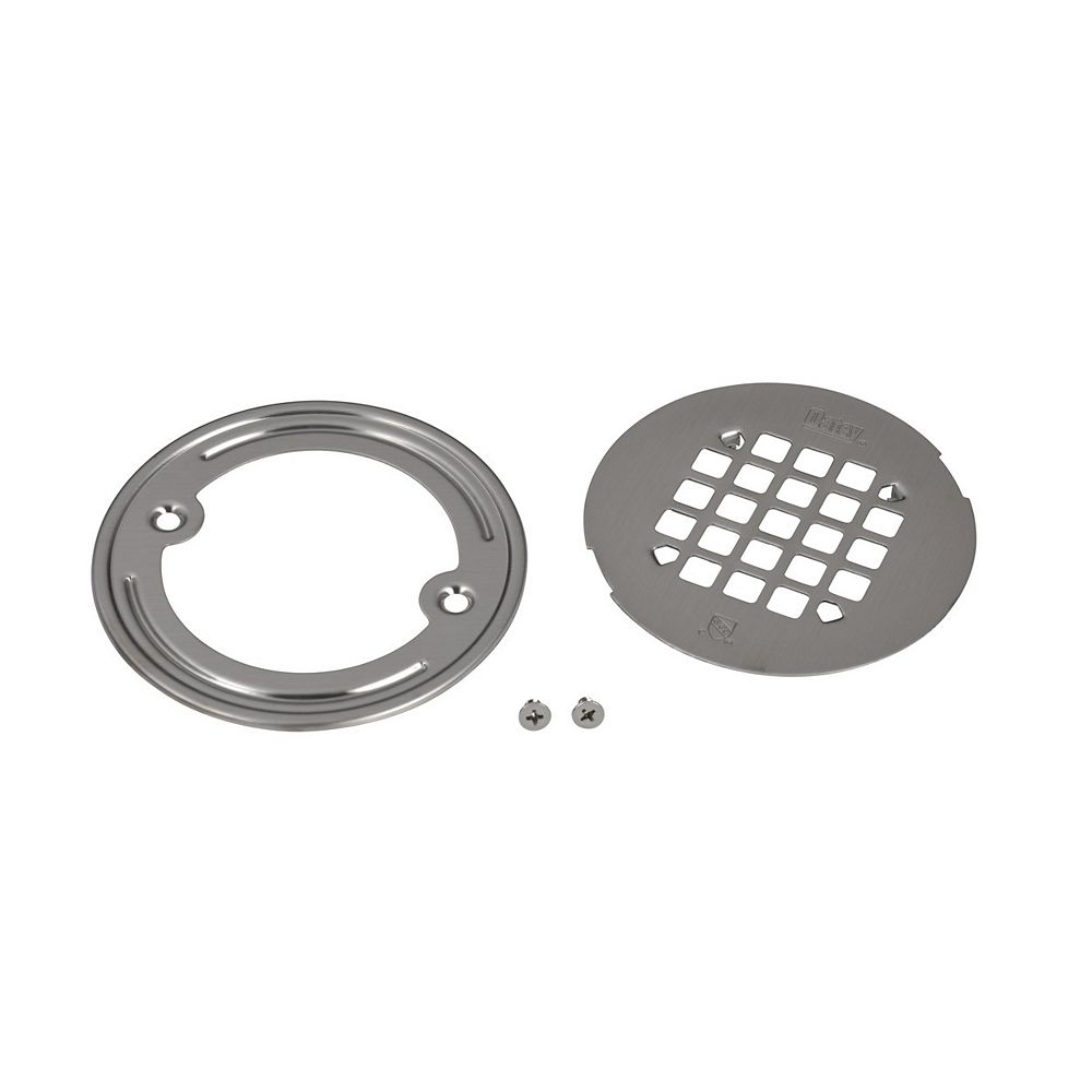 Oatey Round Snap In Shower Strainer W/Ring Brushed Nickel The Home