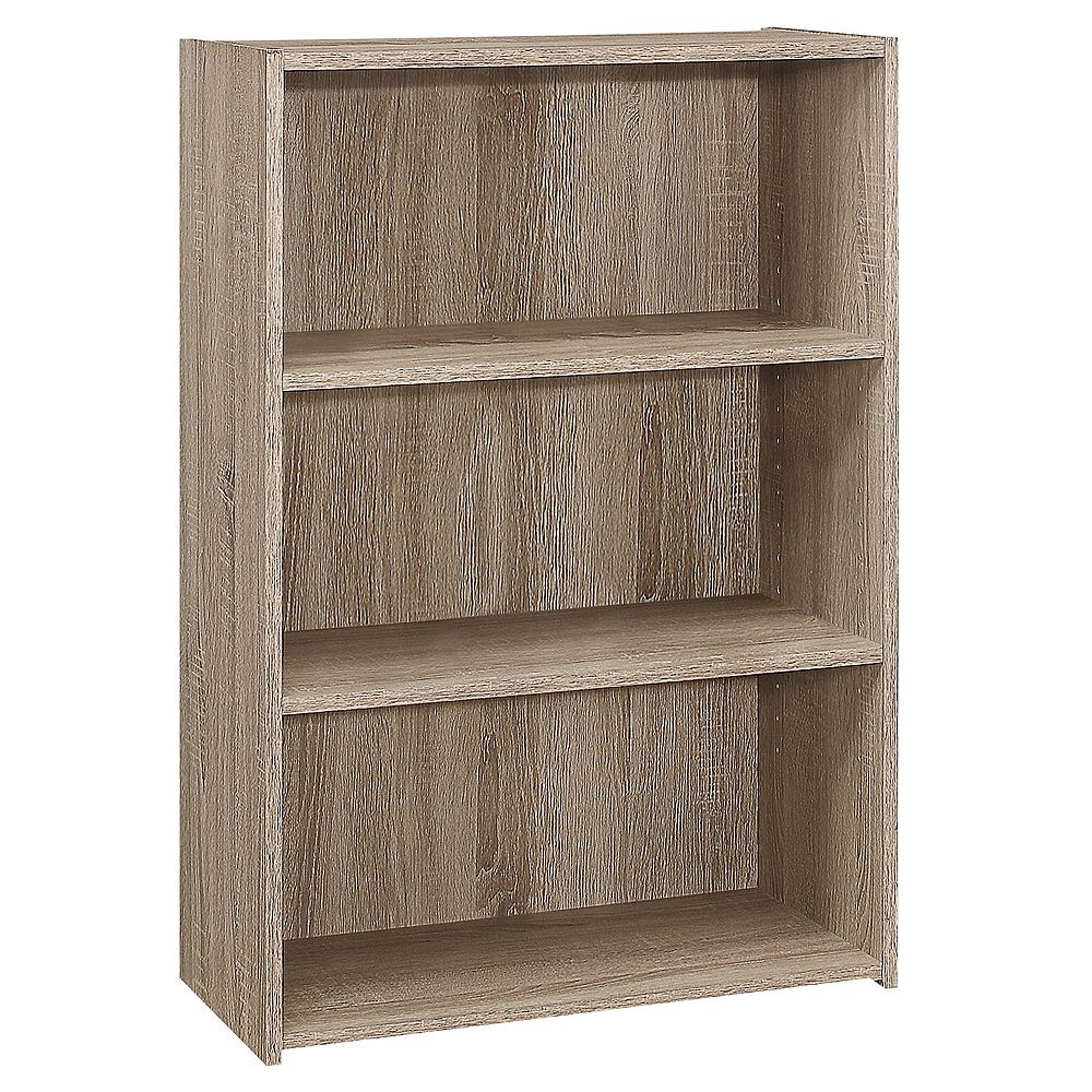 Monarch Specialties Bookcase - 36 Inch H / Dark Taupe With 3 Shelves ...