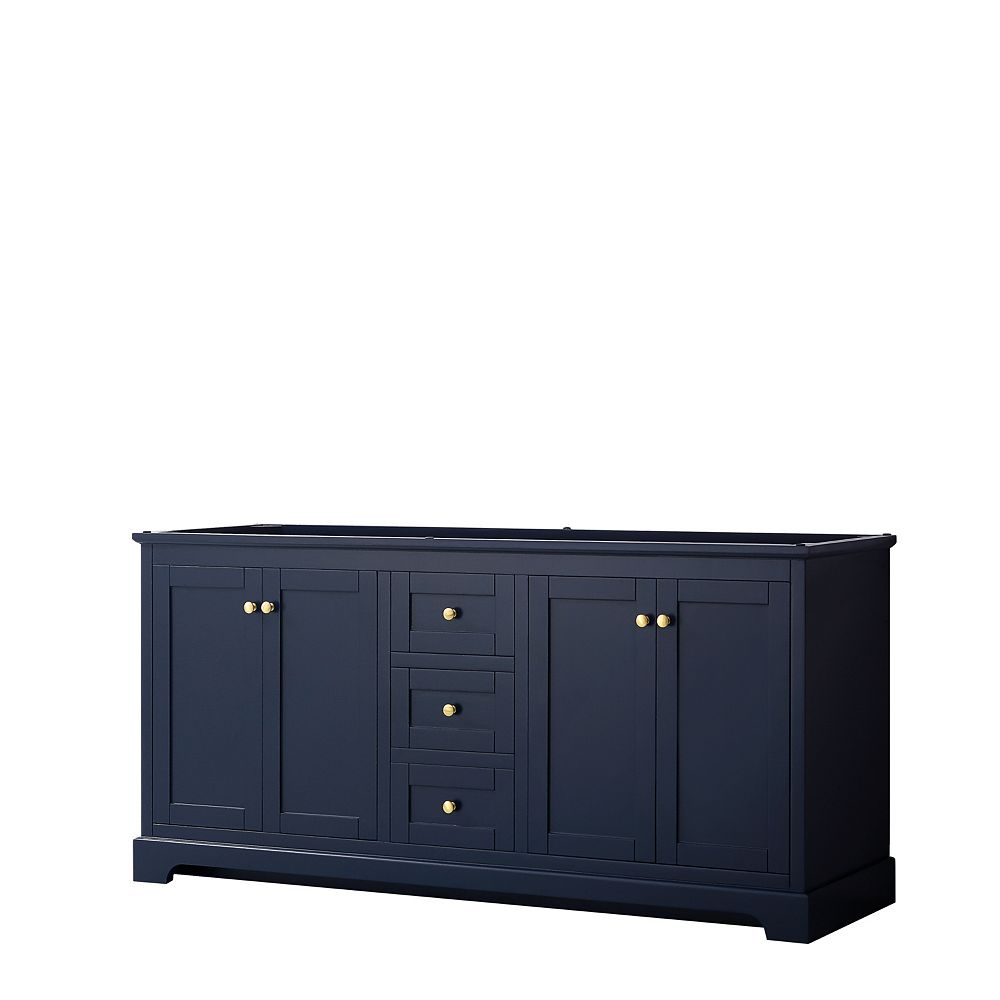 Wyndham Collection Avery 72 Inch Double Bathroom Vanity In Dark Blue Wyndham Collection Avery 72 Inch Double Bathroom Vanity In Dark Blue