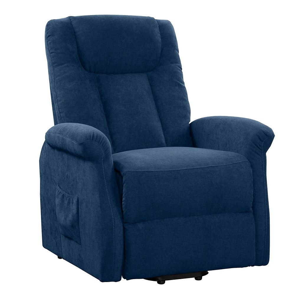 Corliving Power Lift and Rise Recliner, Navy Blue The Home Depot Canada