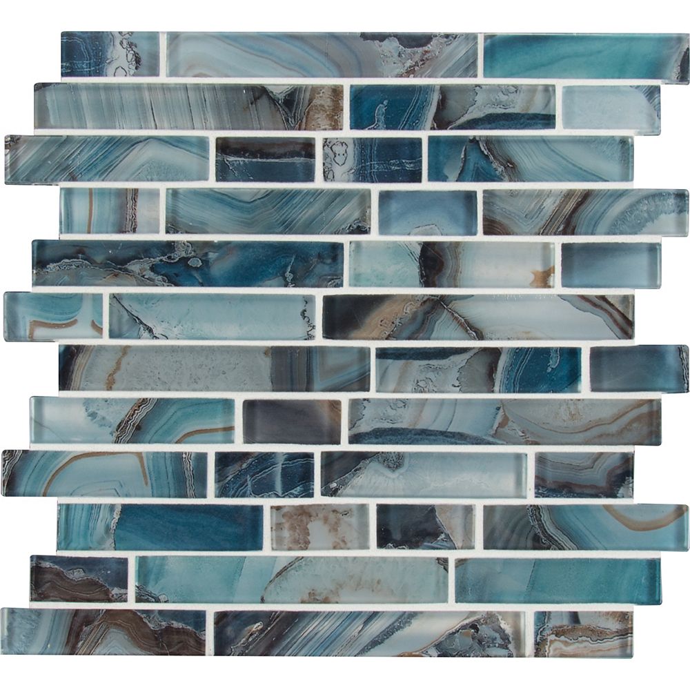 Msi Stone Ulc Night Sky Interlocking 1181 Inch X 1181 Inch X 8mm Glass Mesh Mounted Mosa The Home Depot Canada