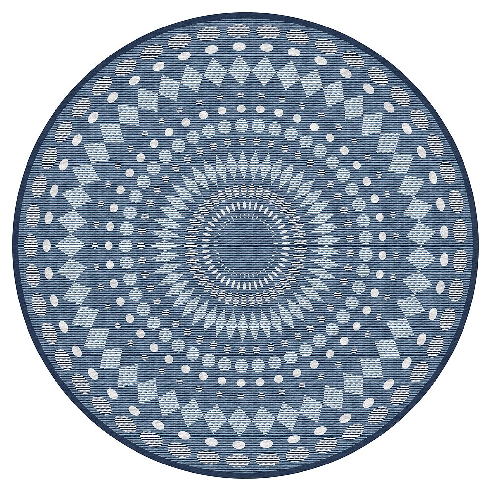 6 Ft Round Polyweave Outdoor Rug, Plastic Woven Outdoor Area Rugs