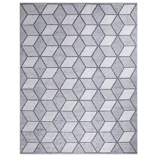 Home Decorators Collection Kaleidoscope Grey 5 ft. 3-inch x 7 ft. 3-inch Outdoor Area Rug