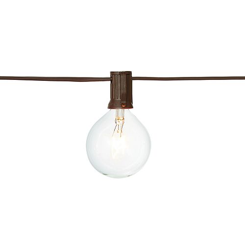 11 ft. Plug-In Clear Globe String Lights