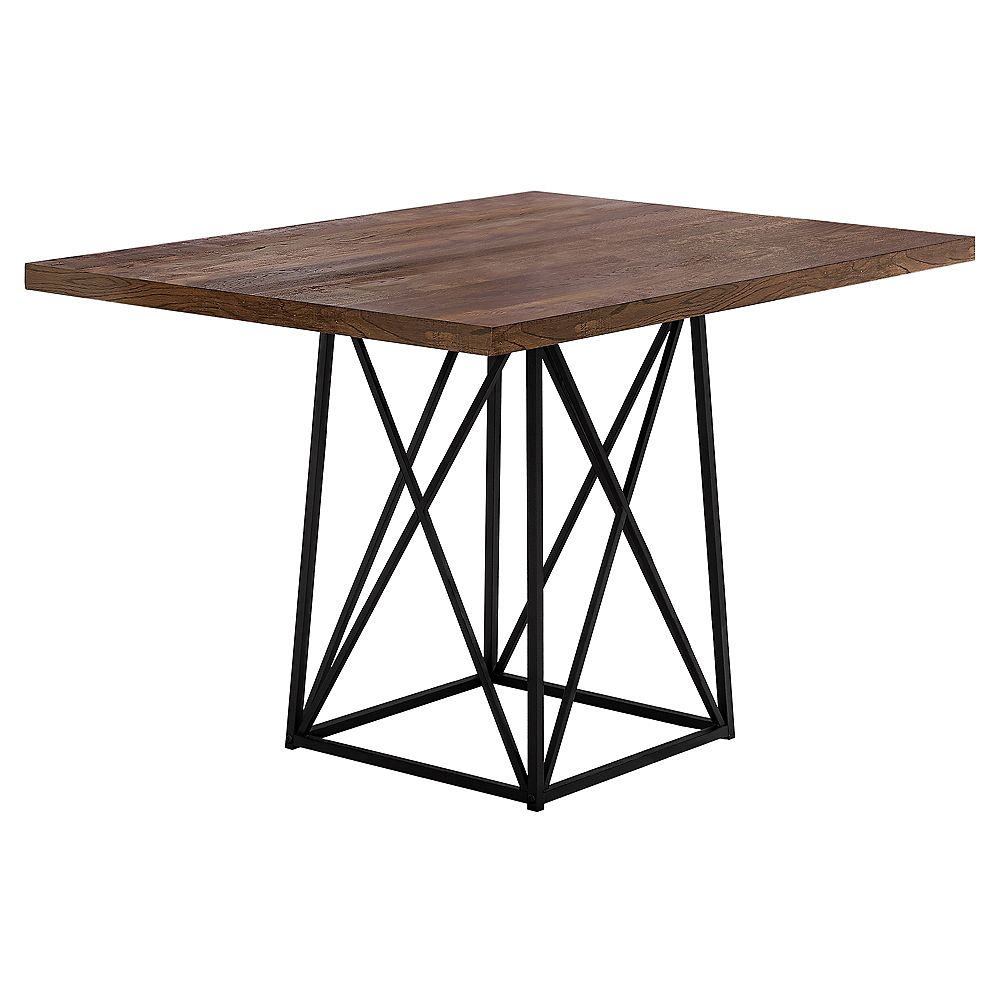 Monarch Specialties Dining Table 36 Inch X 48 Brown Reclaimed Wood Look Black The Home Depot Canada Monarch Specialties Dining Table 36, 36 Inch Dining Table
