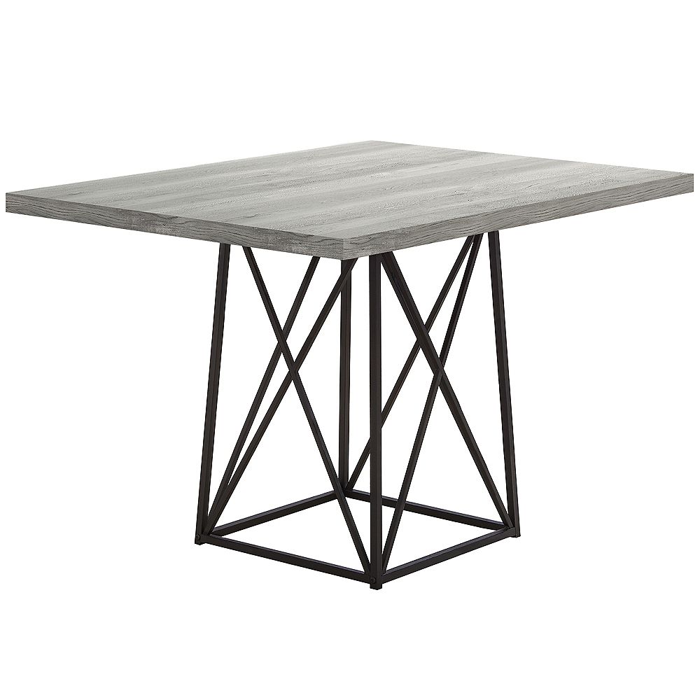 Monarch Specialties Dining Table 36 Inch X 48 Grey Reclaimed Wood Look Black The Home Depot Canada Monarch Specialties Dining Table 36, 36 Inch Dining Table