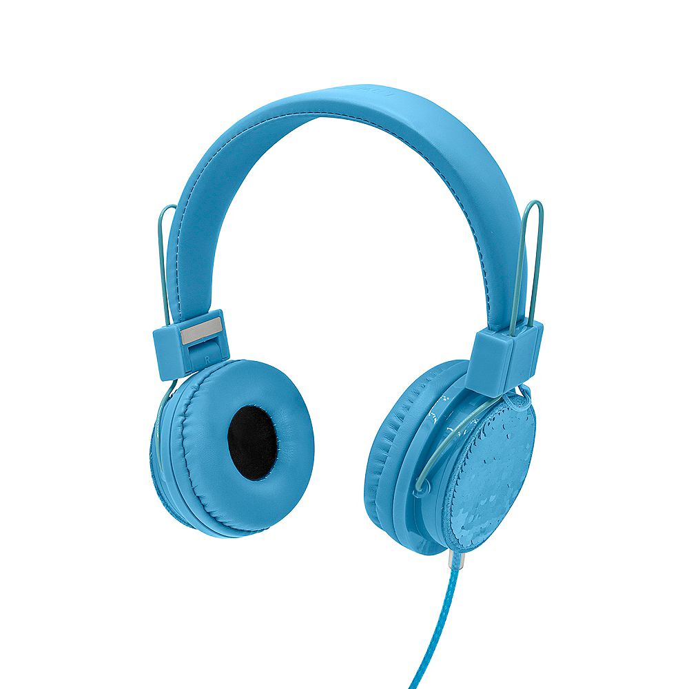 Limited Too Shining Sequin Wired Headphones , Blue The Home Depot Canada