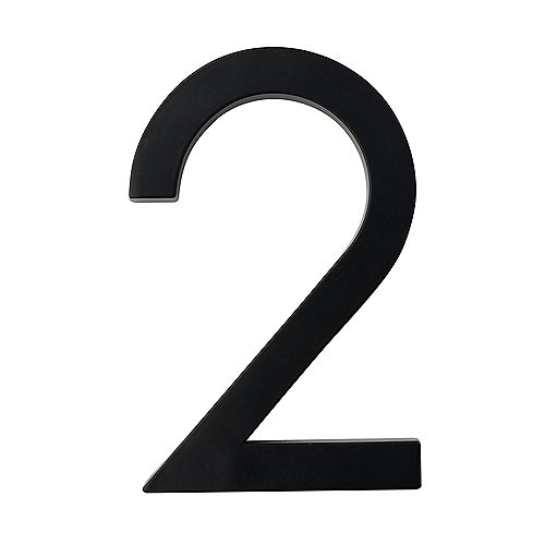 5in Designer House Number 2 BLK