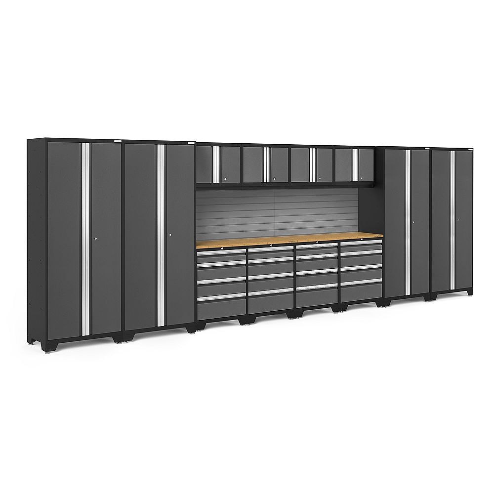 NewAge Products Inc. Bold Series Grey Garage Set with Slatwall