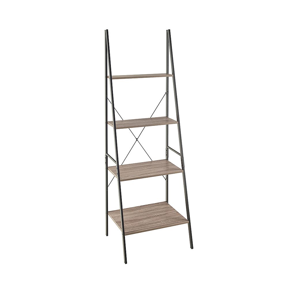 ClosetMaid Closetmaid Mixed Material Ladder Bookshelf Gray The Home