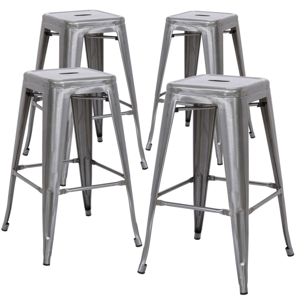 Bronte Living 24 Inch Counter Height Industrial Metal Bar Stool   P 1001493586 