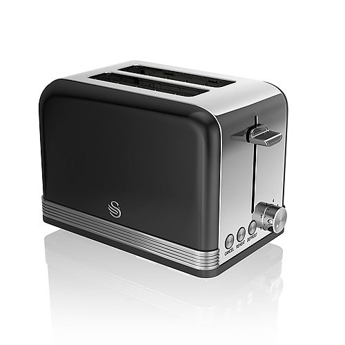 Swan Retro 2 Slice Toaster Black