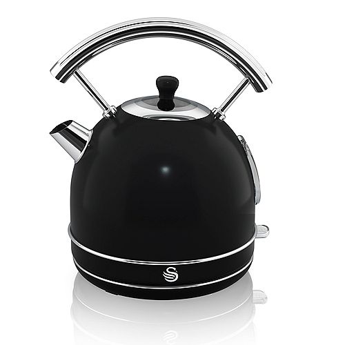 Swan Retro Dome Kettle 1.7 L, Black