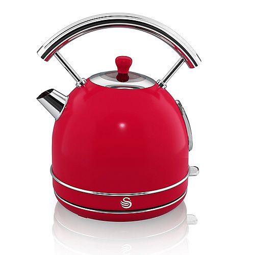 Swan Retro Dome Kettle 1.7 L, Red