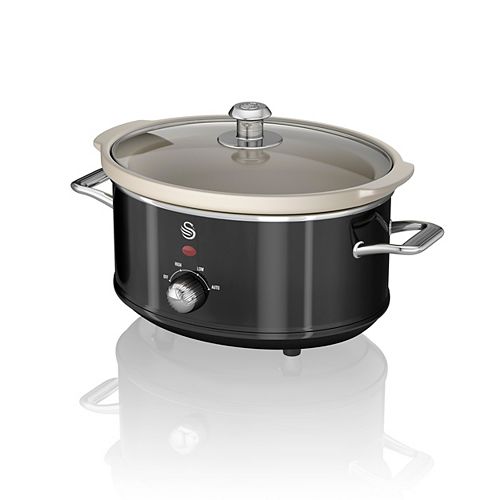 Swan Retro Slow Cooker 3.5 L, Black