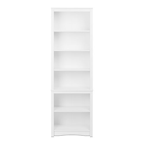 Prepac White Bookcases Bookshelves, White Backless Bookcase