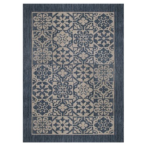 Illusions Calderon Blue 7 ft. 7-inch x 10 ft. 10-inch Indoor/Outdoor Area Rug