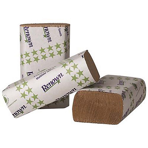 Natural Multifold Paper Towels (250 Sheets Per Pack 16 Packs Per Case)