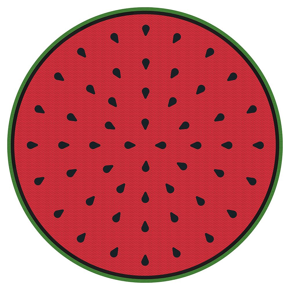 Multy Home Watermelon Red 6 ft. x 6 ft. Round Polyweave Outdoor Rug The Home Depot Canada