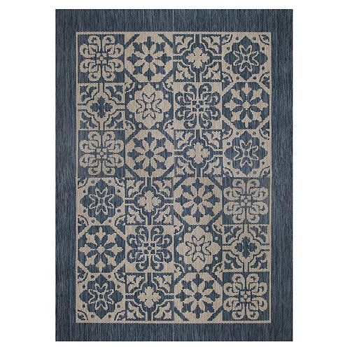 Illusions Calderon Blue 5 ft. 2-inch x 6 ft. 7-inch Indoor / Outdoor Area Rug