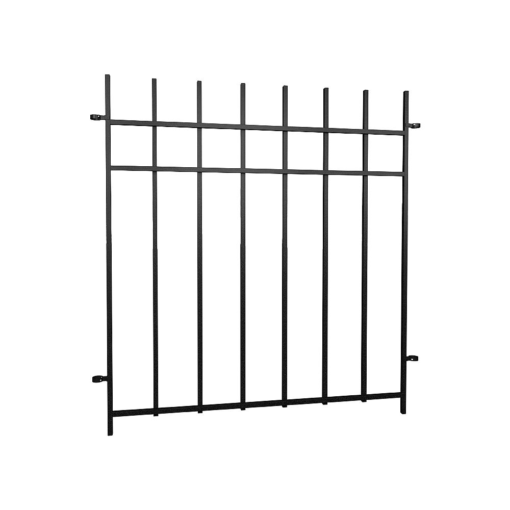 Peak Products Dig Free Fencing Niagara 34 1 4 Inch W X 3 Ft H Steel Fence Panel In Blac The Home Depot Canada