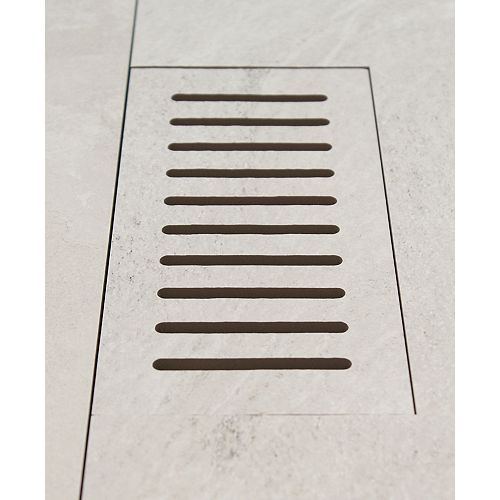 DGM Enterprises Made2Match Elaine Riverstone Off-White 5-inch x 11-inch Flush Mount Porcelain Tile Vent