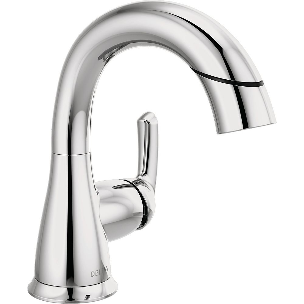 Delta Broadmoor 4 Inch Centerset Single Handle Pull Down Bathroom Faucet In Chrome The Home Depot Canada