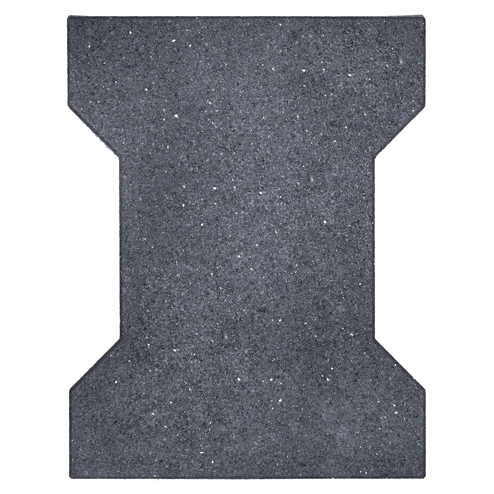 14 Inch Grey Rubber I Tile Paver, Interlocking Rubber Floor Tiles Home Depot Canada