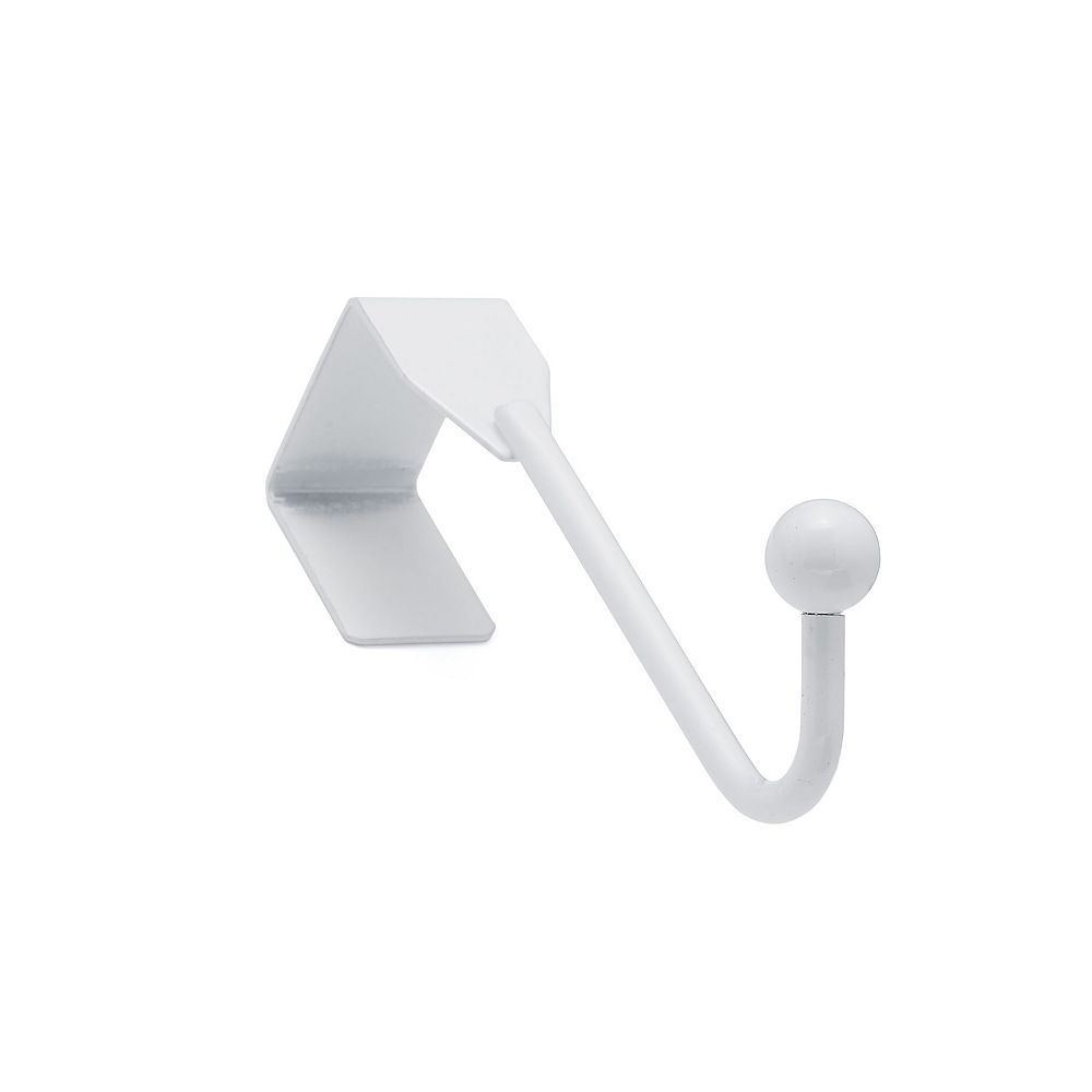 Nystrom 4 23/32-inch (120 mm) Utility Over-The-Door Hook, White | The ...