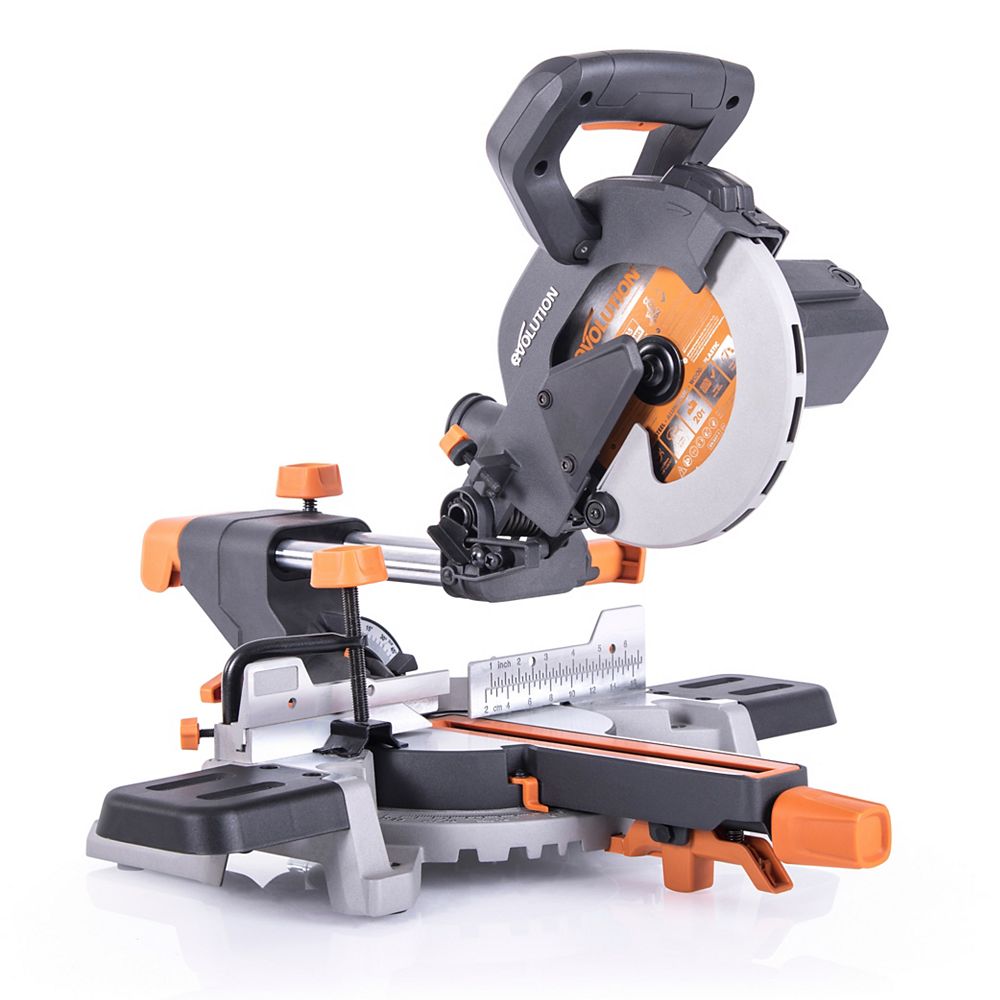 Evolution Power Tools 8.3 Amp 7 1/4 in. Sliding Compound Miter Saw w