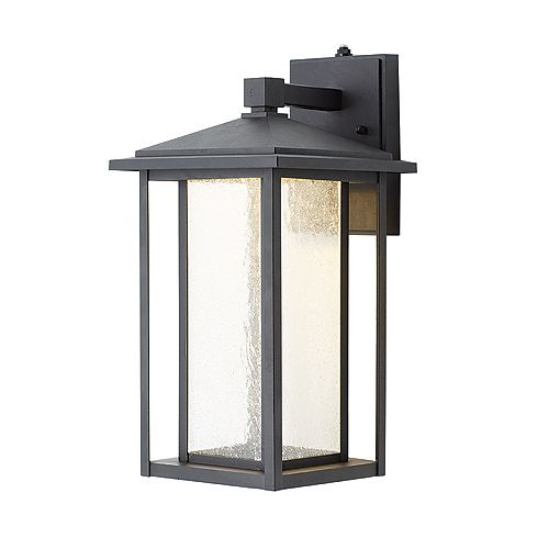 Black Integrated Led Exterior Wall Lantern