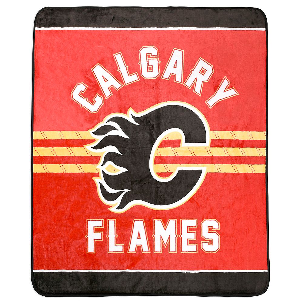 NHL NHL Calgary Flames Luxury Velour Blanket The Home Depot Canada
