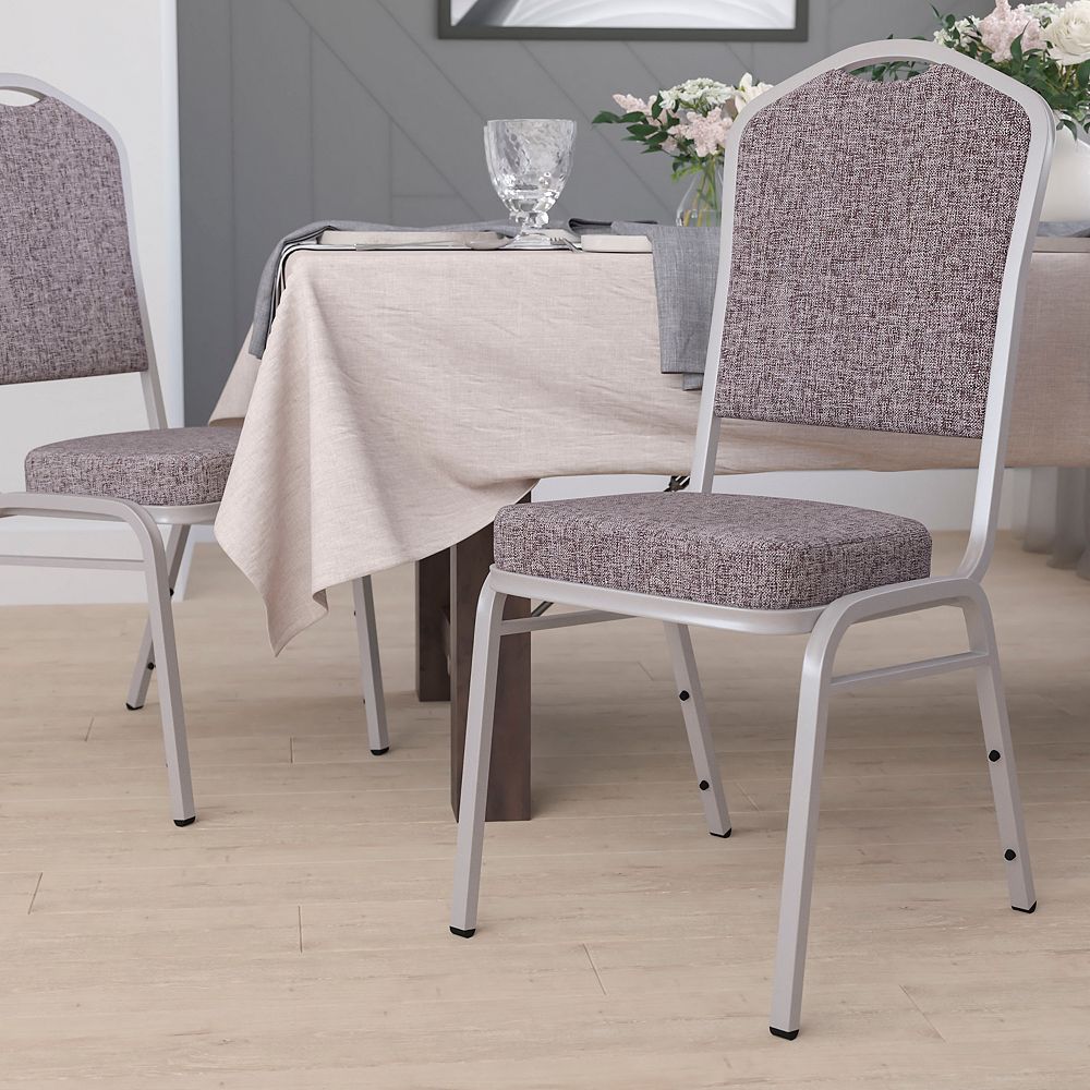 Flash Furniture Gray Fabric Banquet Chair The Home Depot Canada