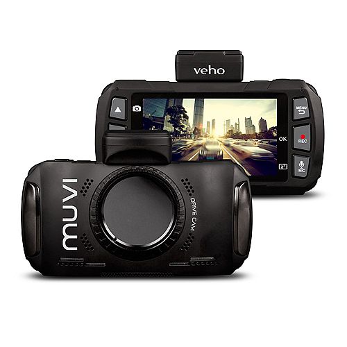 Muvi Drivecam 1080p HD Dash Cam with Wi-Fi, GPS and Motion Detection