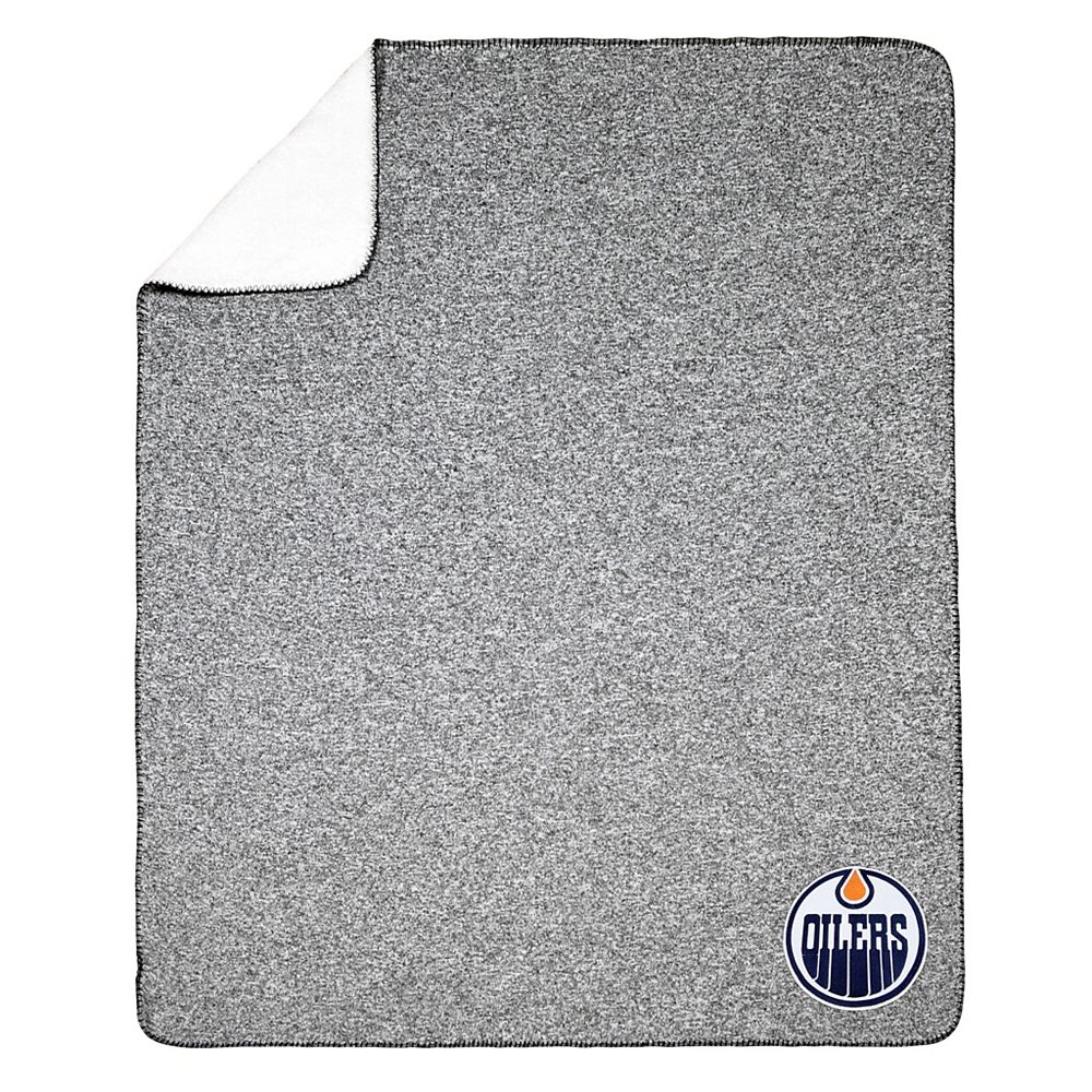 NHL NHL Edmonton Oilers Team Crest Sweater Knit Throw The Home Depot