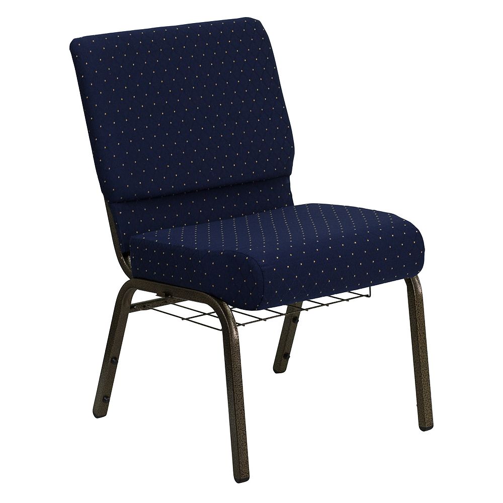 Flash Furniture Blue Dot Fabric Church Chair The Home Depot Canada