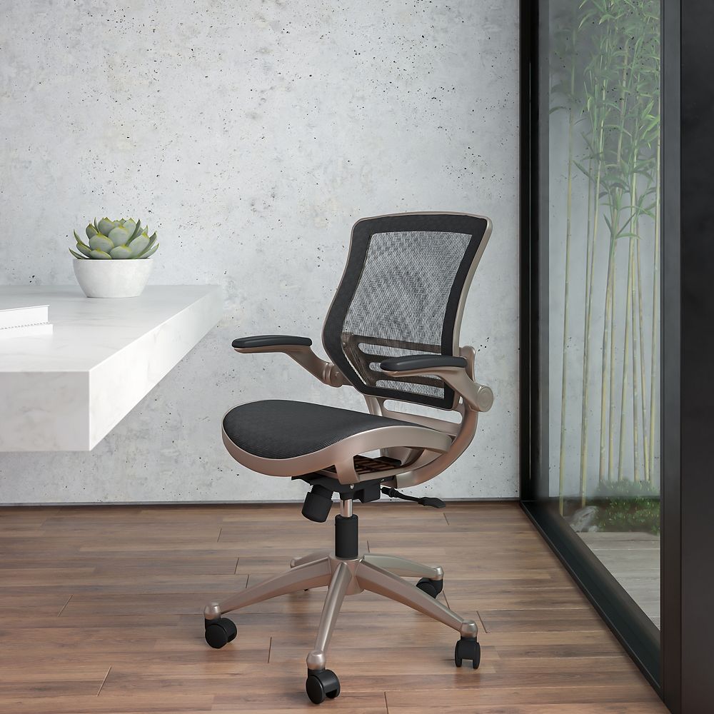 Flash Furniture Black Mid-back Mesh Chair 