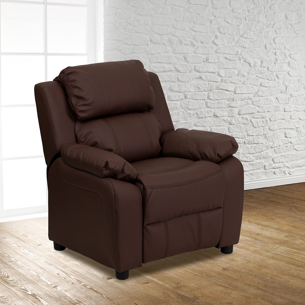 Flash Furniture Brown Leather Kids Recliner The Home Depot Canada Flash Furniture Brown Leather Kids, Child Brown Leather Chair