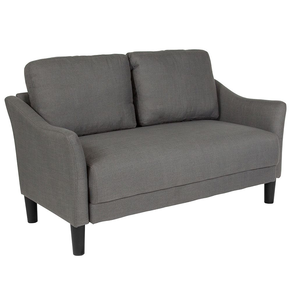 Flash Furniture Dark Gray Fabric Loveseat The Home Depot Canada