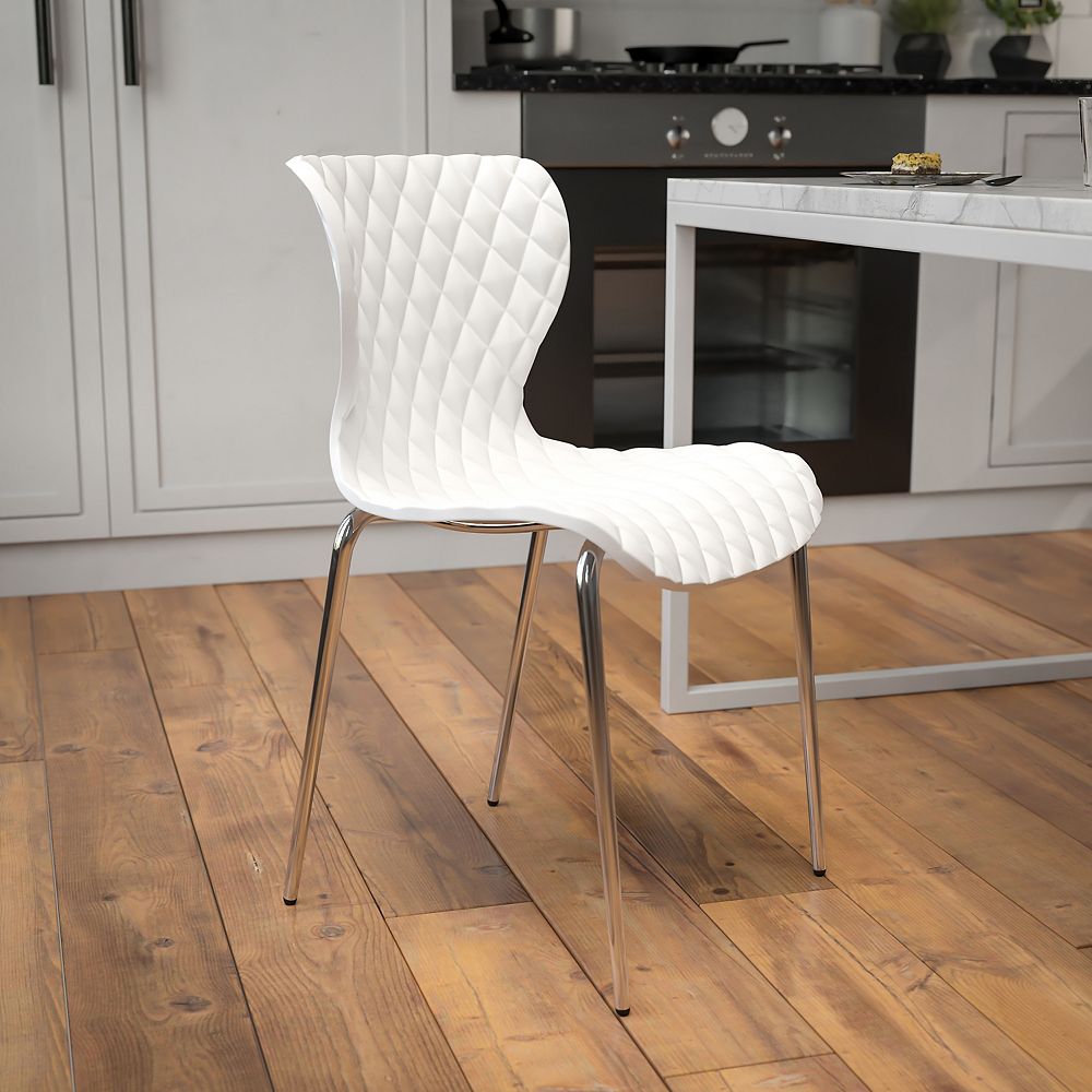 Flash Furniture White Plastic Stack Chair | The Home Depot Canada