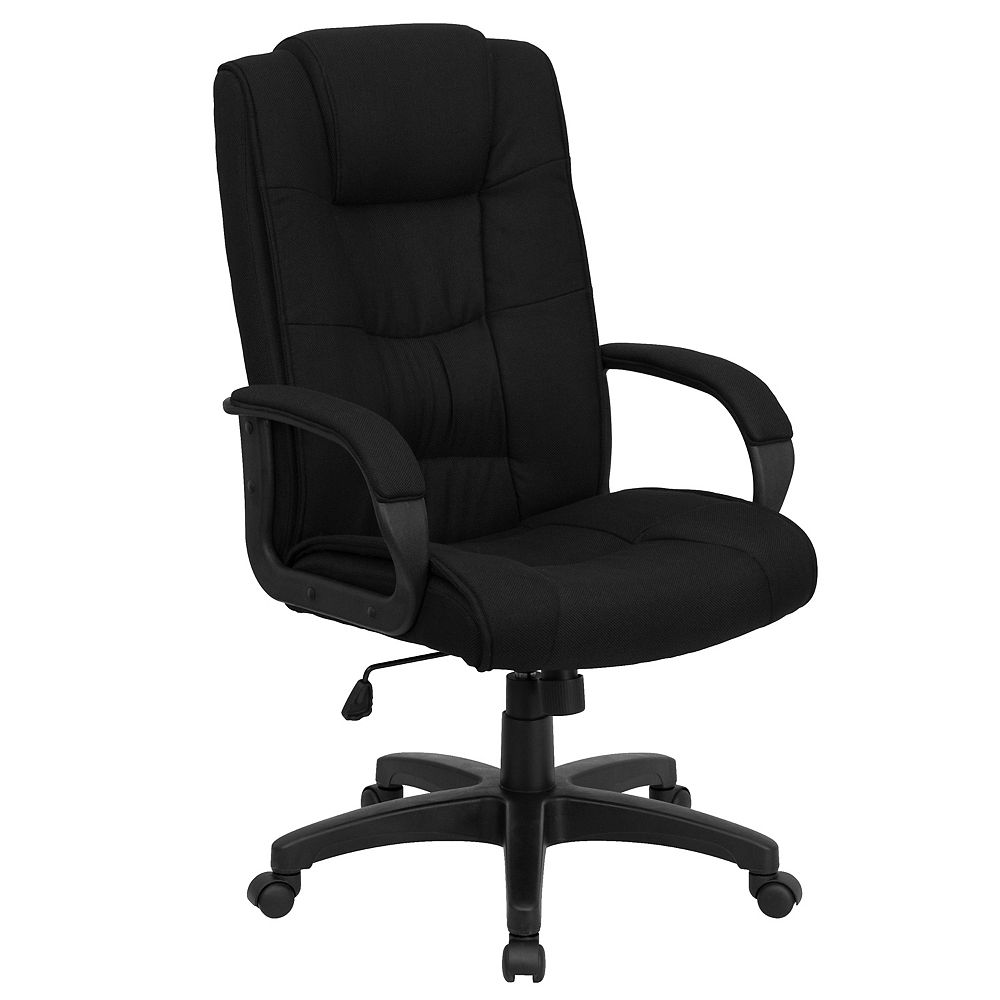 Flash Furniture High Back Black Fabric Executive Swivel Chair With