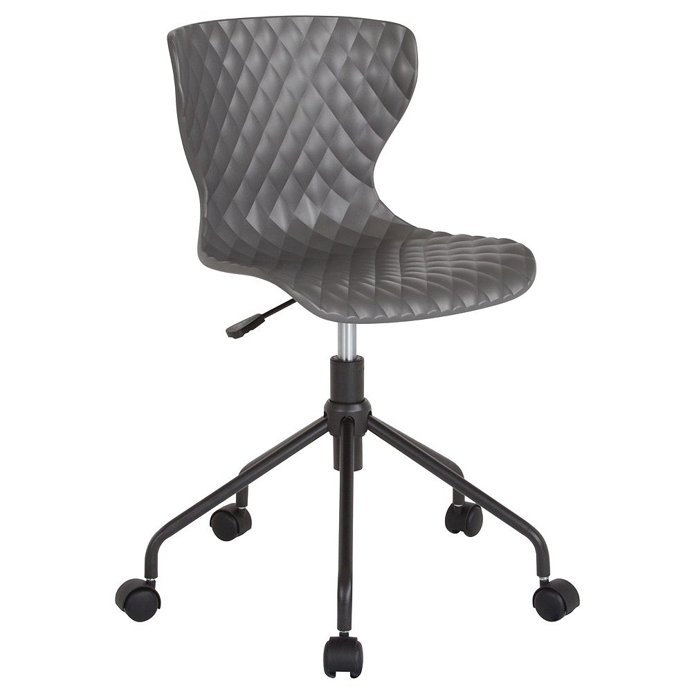Flash Furniture Brockton Contemporary Design Gray Plastic Task Office Chair The Home Depot Canada