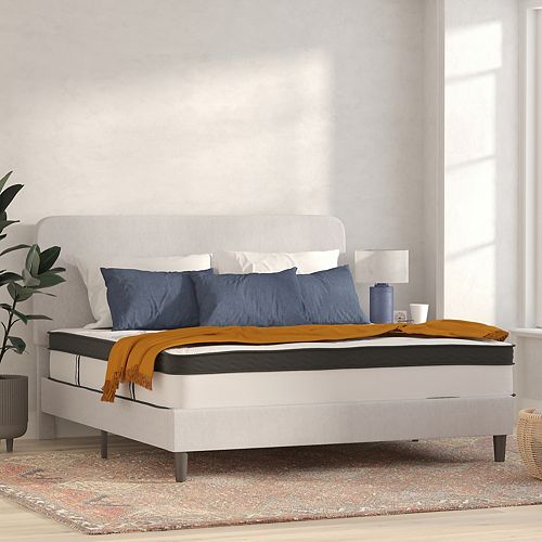 Capri Comfortable Sleep 12 Inch Foam and Pocket Spring Mattress, King in a Box