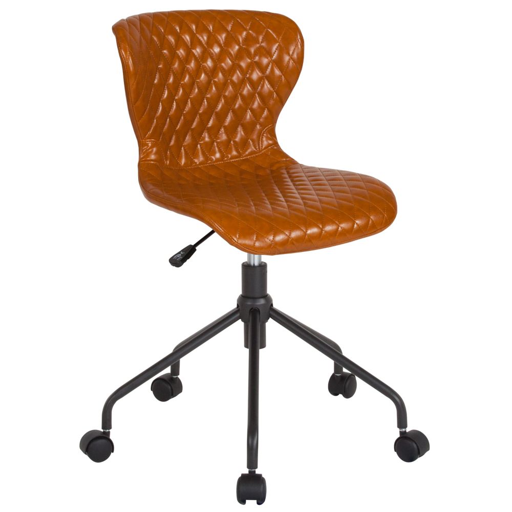 Flash Furniture Somerset Home and Office Upholstered Task Chair in Brown Vinyl