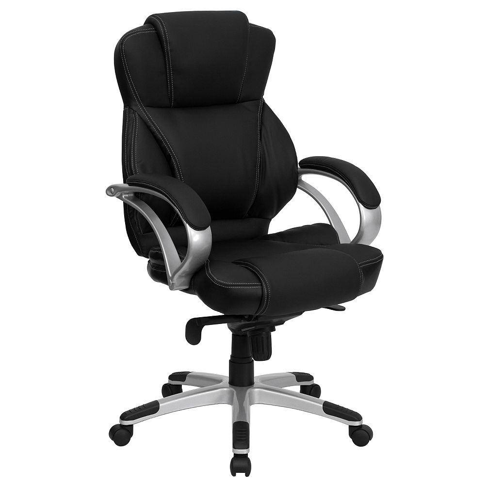 Flash Furniture High Back Black Leather Contemporary Executive Swivel Ergonomic Office Cha The Home Depot Canada